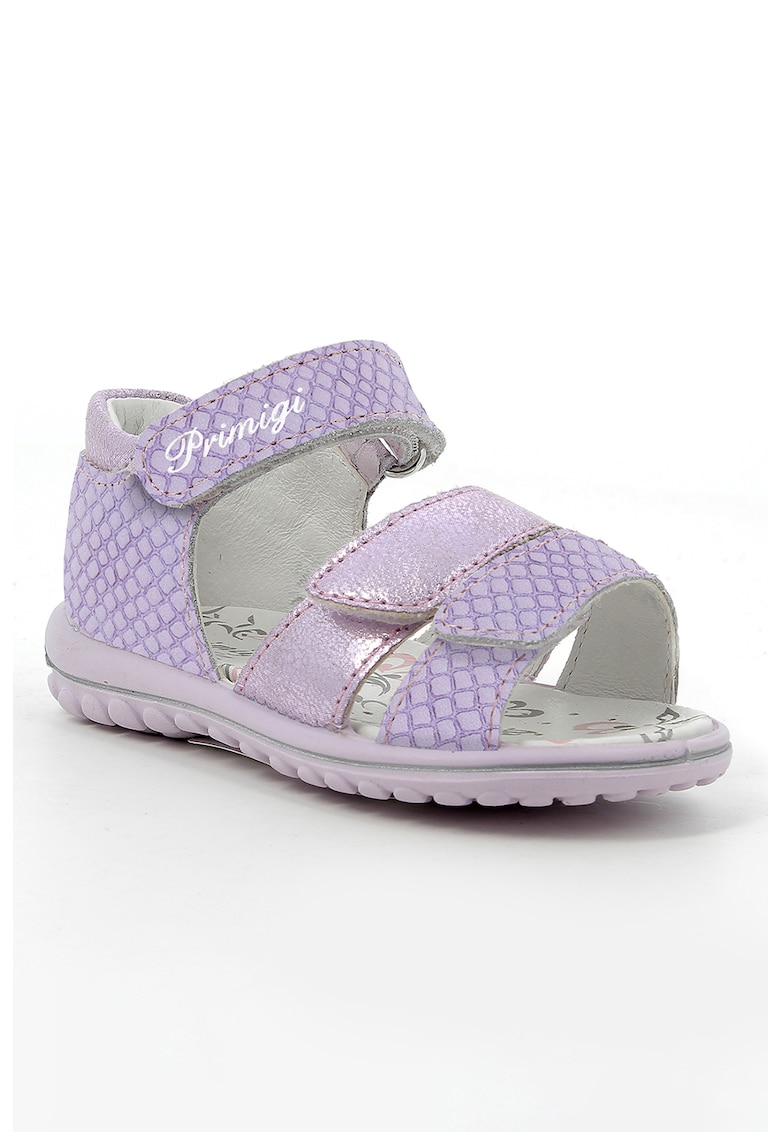 Sandale cu detalii de piele peliculizata si velcro 1 Sandale cu detalii de piele peliculizata si velcro