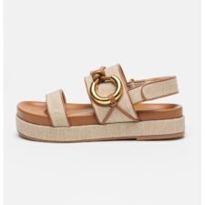 Sandale cu detalii din piele si velcro