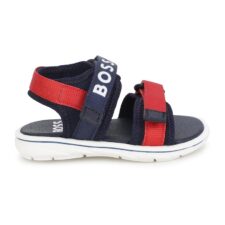 Sandale cu detalii logo si velcro