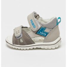 Sandale cu garnituri din piele intoarsa si velcro