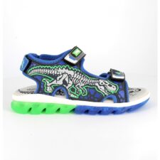 Sandale cu imprimeu cu dinozaur si inchidere velcro