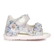 Sandale cu imprimeu floral si velcro