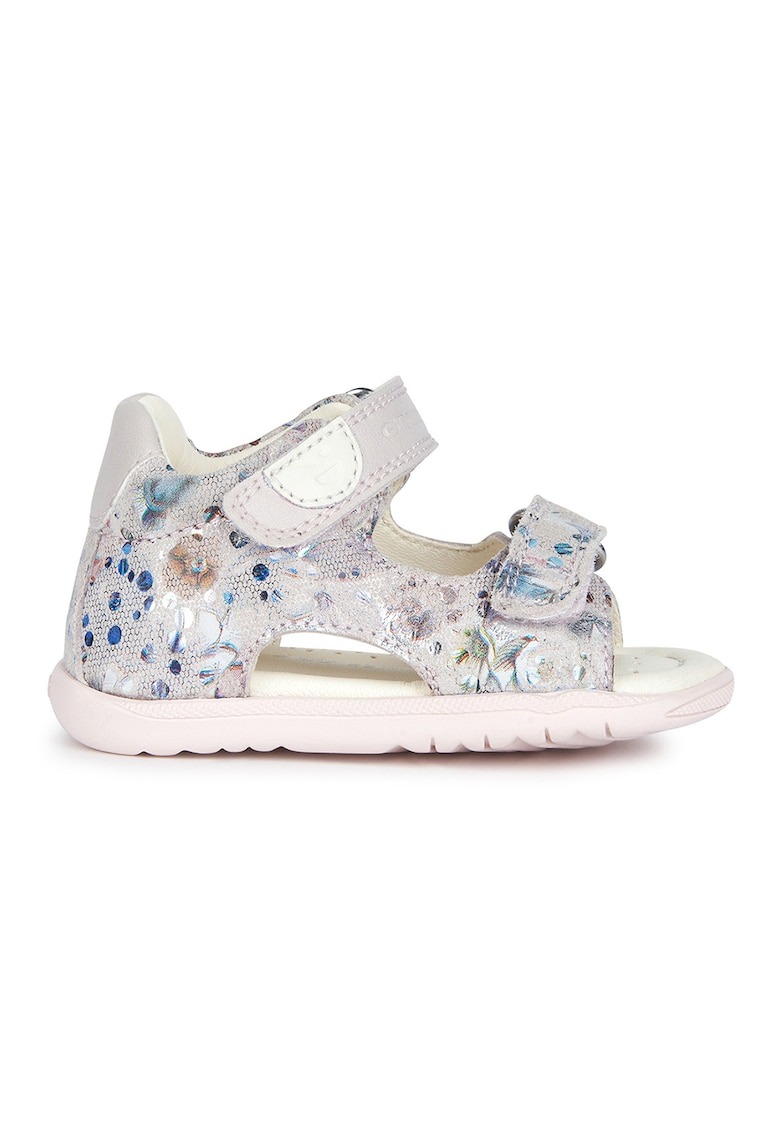 Sandale cu imprimeu floral si velcro 1 Sandale cu imprimeu floral si velcro