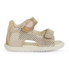 Sandale cu imprimeu si insertii din piele intoarsa