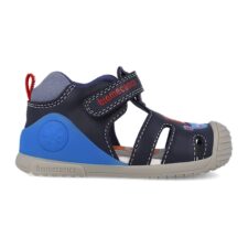 Sandale cu imprimeu si segment cu inchidere velcro