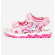 Sandale cu inchidere velcro si Minnie Mouse
