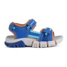 Sandale cu inchidere velcro si aspect contrastant