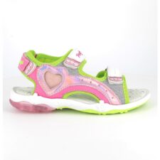 Sandale cu inchidere velcro si decupaj in forma de inima