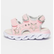 Sandale cu inchidere velcro si decupaje in forma de stea Wingy