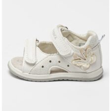 Sandale cu inchidere velcro si detalii fluture Pinky