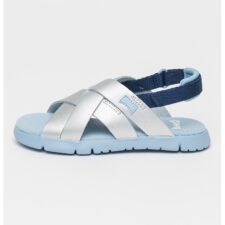 Sandale cu inchidere velcro si garnituri din piele Oruga