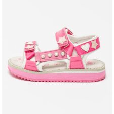 Sandale cu inchidere velcro si inimi cu stele Ariel