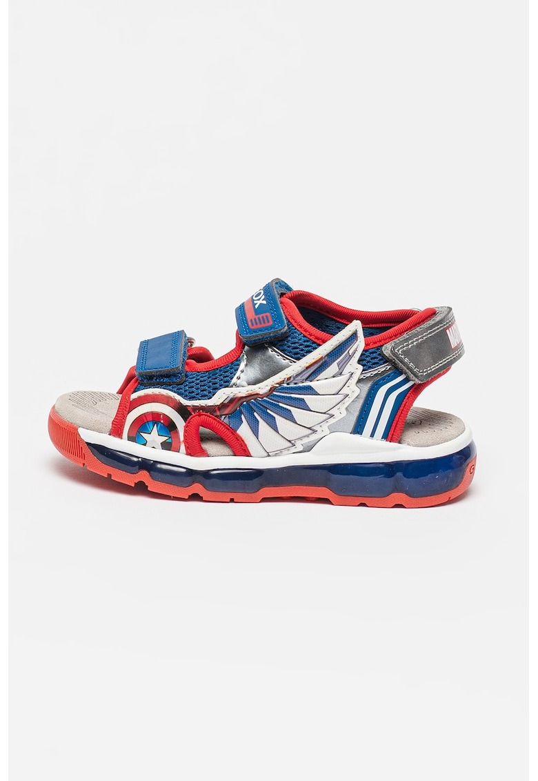 Sandale cu inchidere velcro si insertii din piele ecologica 1 Sandale cu inchidere velcro si insertii din piele ecologica