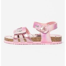 Sandale cu inchidere velcro si model cu Minnie Mouse