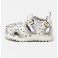 Sandale cu inchidere velcro si model floral Toby