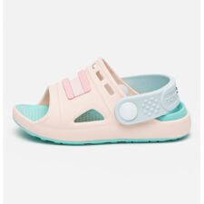 Sandale cu model colorblock si toc