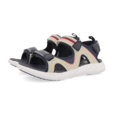 Sandale cu model colorblock si velcro Antillo