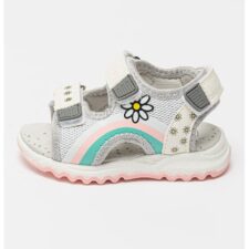 Sandale cu model floral si inchidere velcro Toby