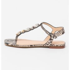 Sandale cu model piele de sarpe