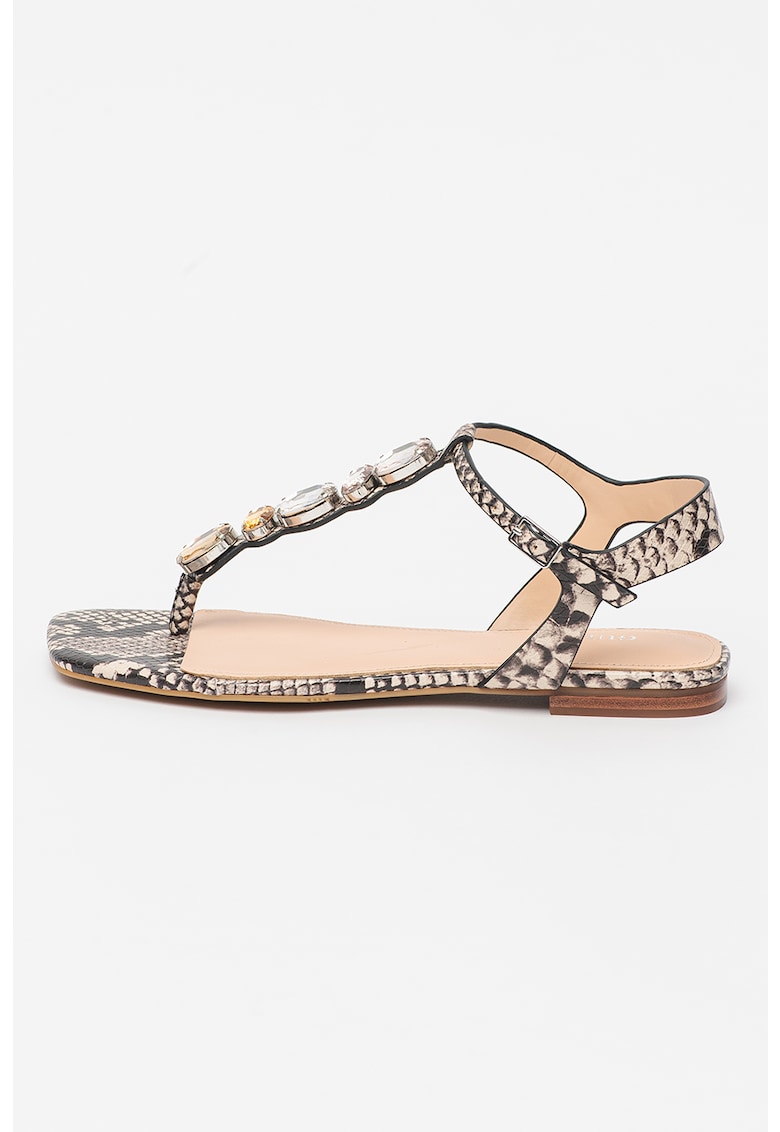 Sandale cu model piele de sarpe 1 Sandale cu model piele de sarpe