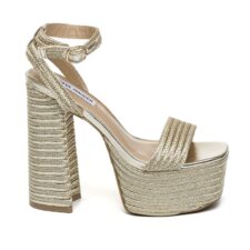 Sandale cu model stratificat si aspect impletit