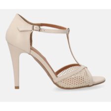 Sandale cu perforatii si toc inalt