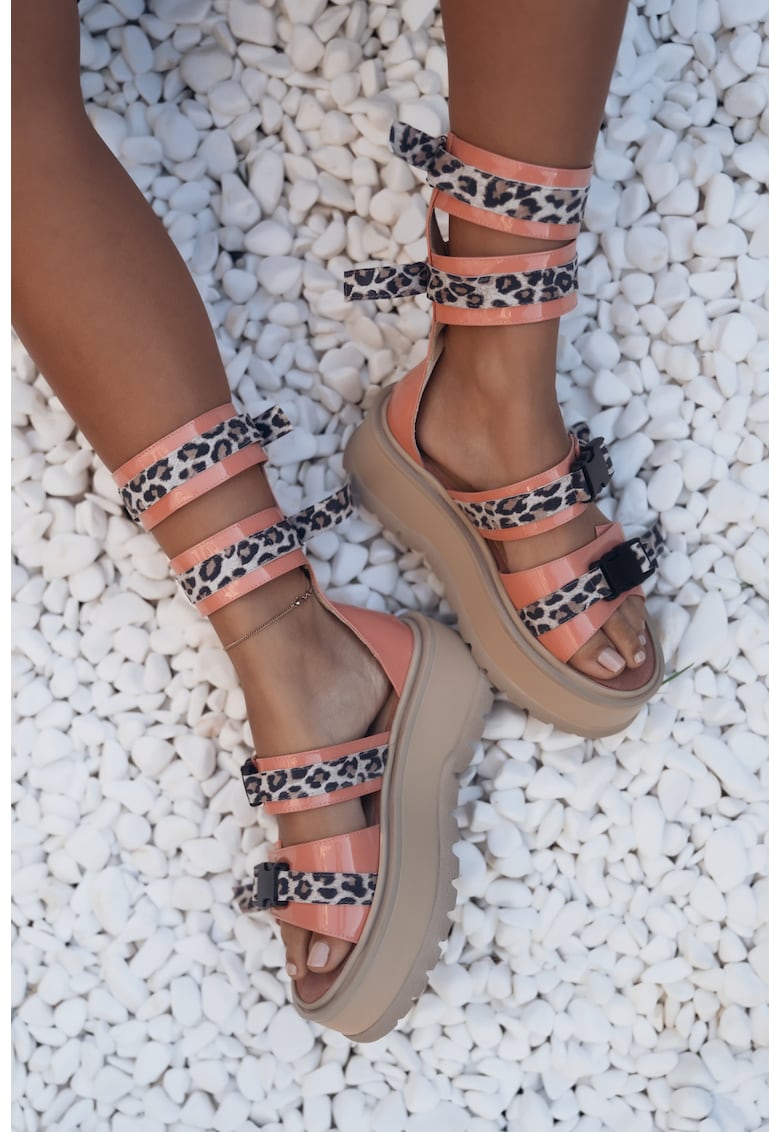 Sandale cu platforma - Baby - Roz - 1 Sandale cu platforma  - Baby - Roz -