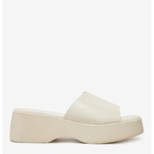 Sandale cu platforma  Sintetic - Alb