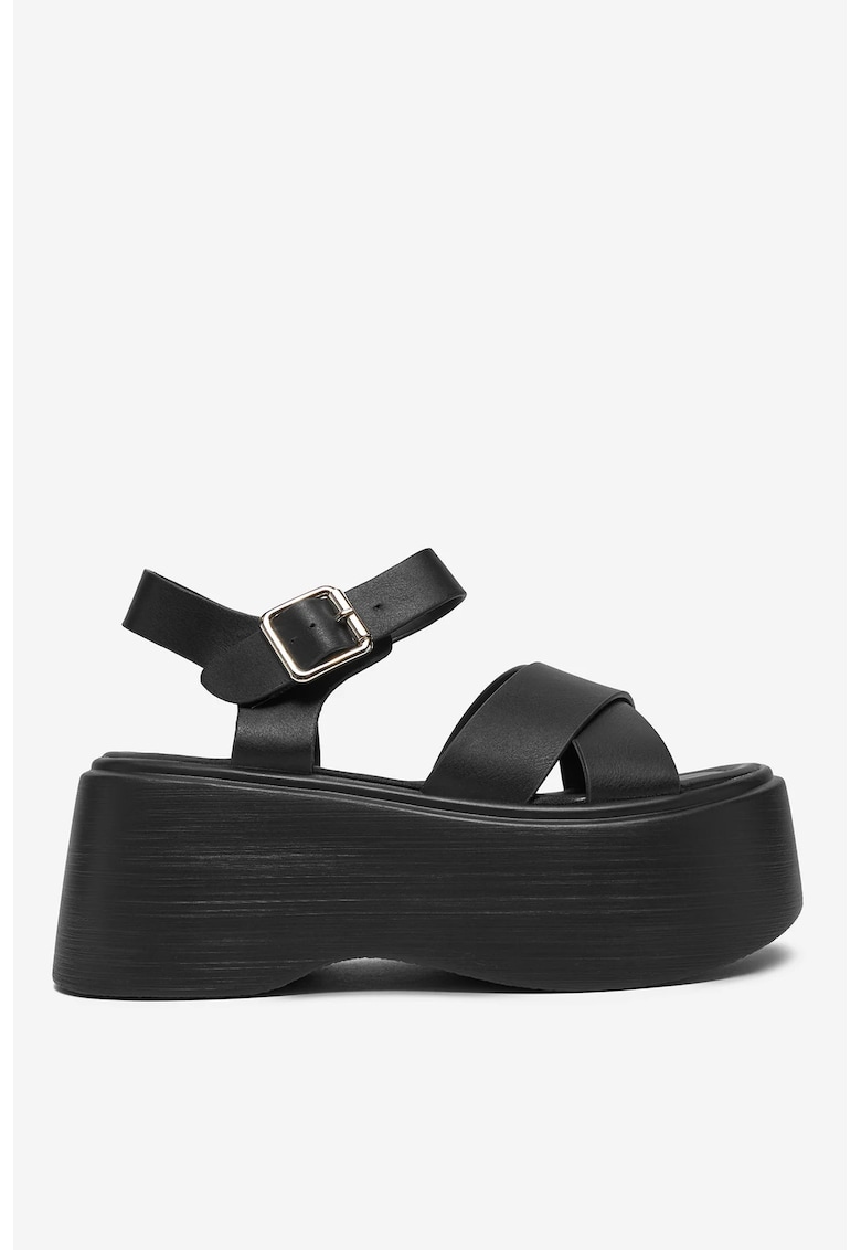 Sandale cu platforma Sintetic - Negru 1 Sandale cu platforma Sintetic - Negru