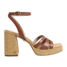 Sandale cu platforma si garnituri din piele Reese