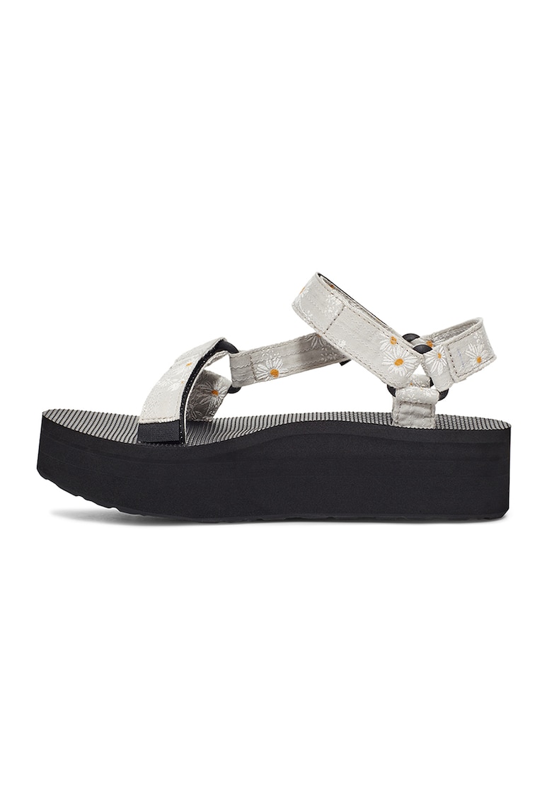 Sandale cu platforma si imprimeu floral 1 Sandale cu platforma si imprimeu floral