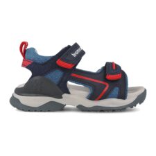 Sandale cu talpa demi-wedge si imprimeu logo