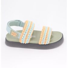 Sandale cu talpa joasa si aspect impletit