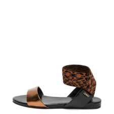 Sandale cu talpa plata si bareta elastica pe glezna Becky