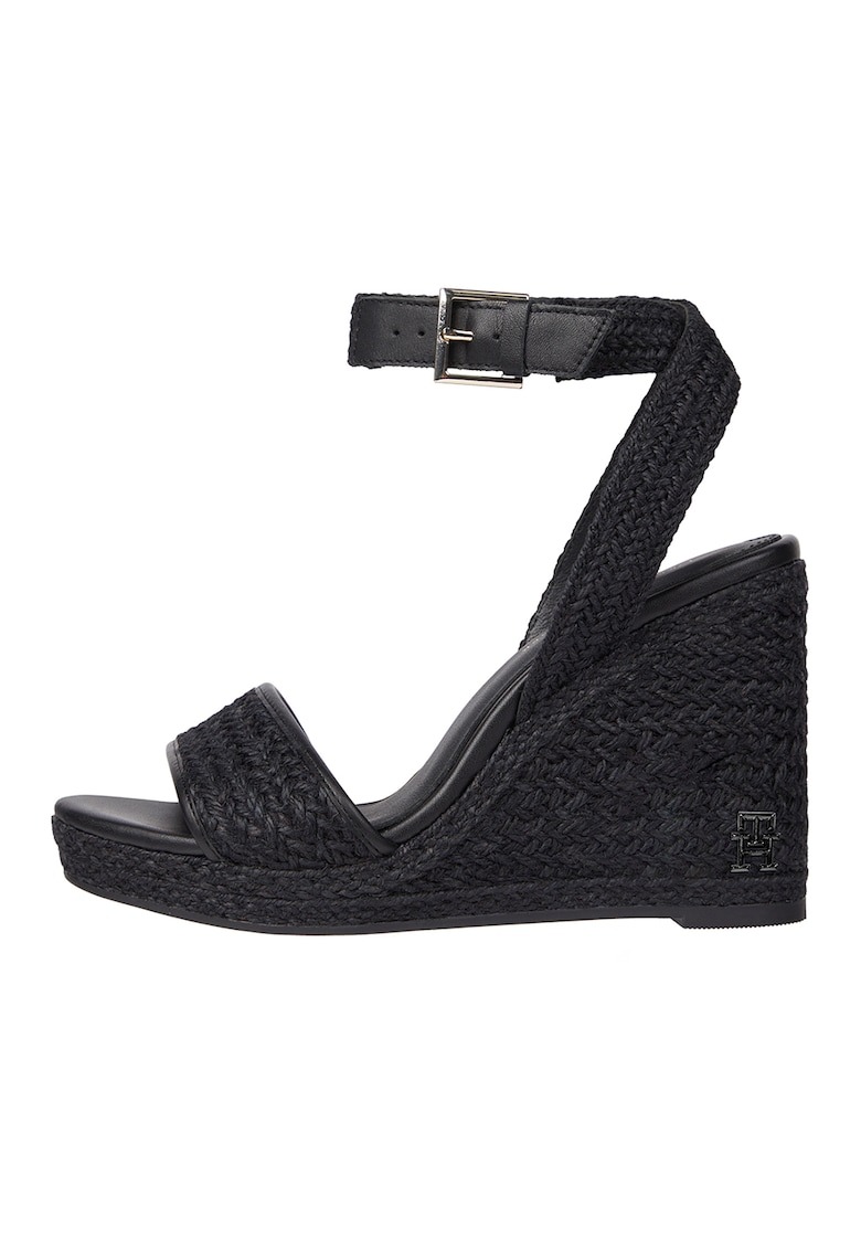 Sandale cu talpa wedge si bareta pe glezna 1 Sandale cu talpa wedge si bareta pe glezna