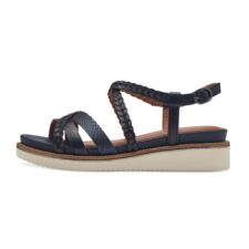 Sandale cu talpa wedge si barete impletite