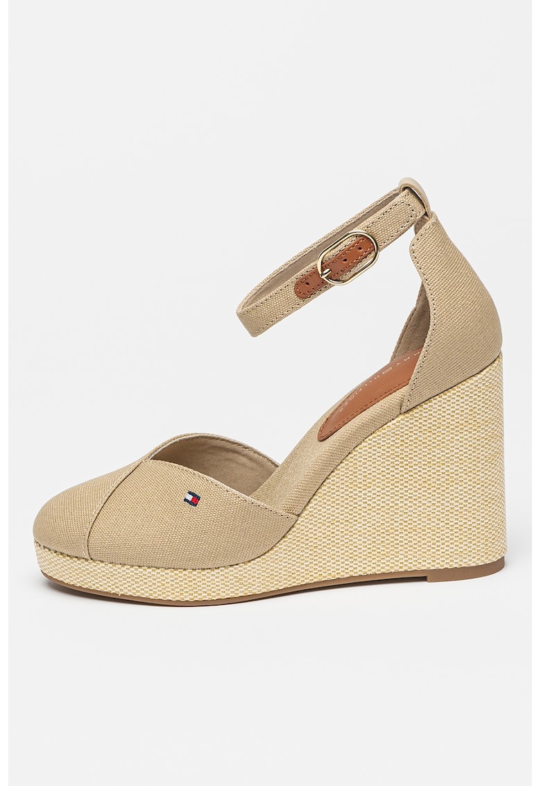 Sandale cu talpa wedge si detaliu cu logo Sall 1 Sandale cu talpa wedge si detaliu cu logo Sall