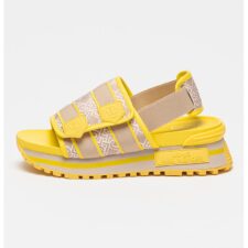 Sandale cu talpa wedge si imprimeu logo Maxi Wonder