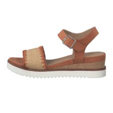 Sandale cu talpa wedge si insertii din piele ecologica