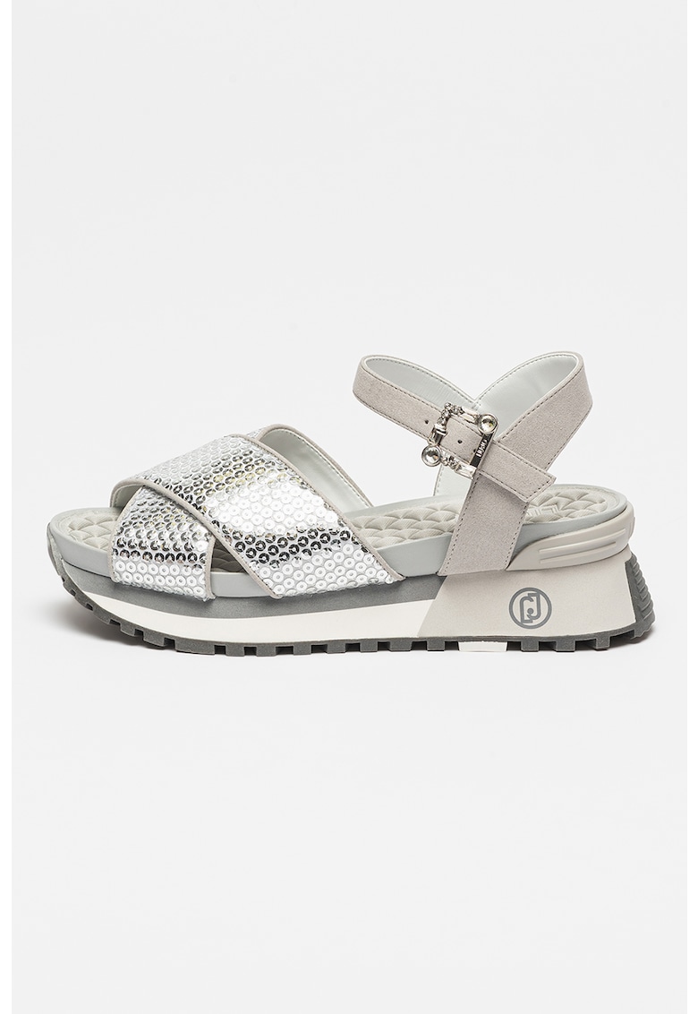 Sandale cu talpa wedge si paiete Maxi Wonder 1 Sandale cu talpa wedge si paiete Maxi Wonder