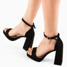 Sandale cu toc Abiola Negre