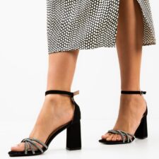 Sandale cu toc Alumam Negre