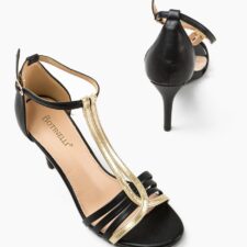 Sandale cu toc Amykan Negre