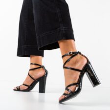 Sandale cu toc Angon Negre