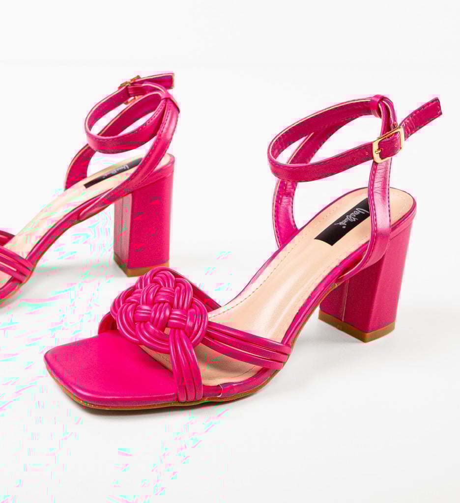Sandale cu toc Antonela Fuchsia 1 Sandale cu toc Antonela Fuchsia