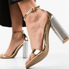 Sandale cu toc Archer Aurii