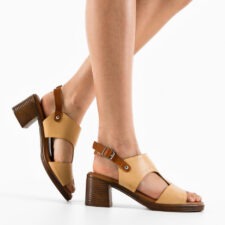 Sandale cu toc Ashton Bej