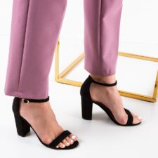 Sandale cu toc Asten Negre