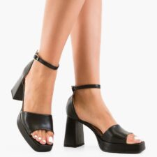 Sandale cu toc Auzar Negre