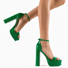 Sandale cu toc Barbys Verzi